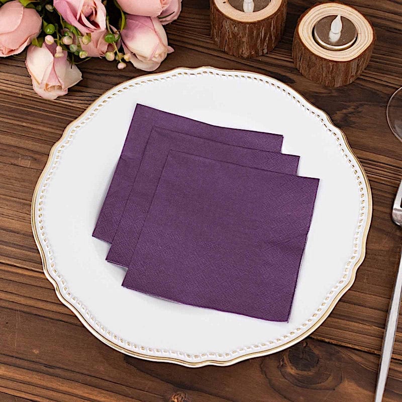 50 Soft 2 Ply Disposable Dinner Cocktail Paper Napkins