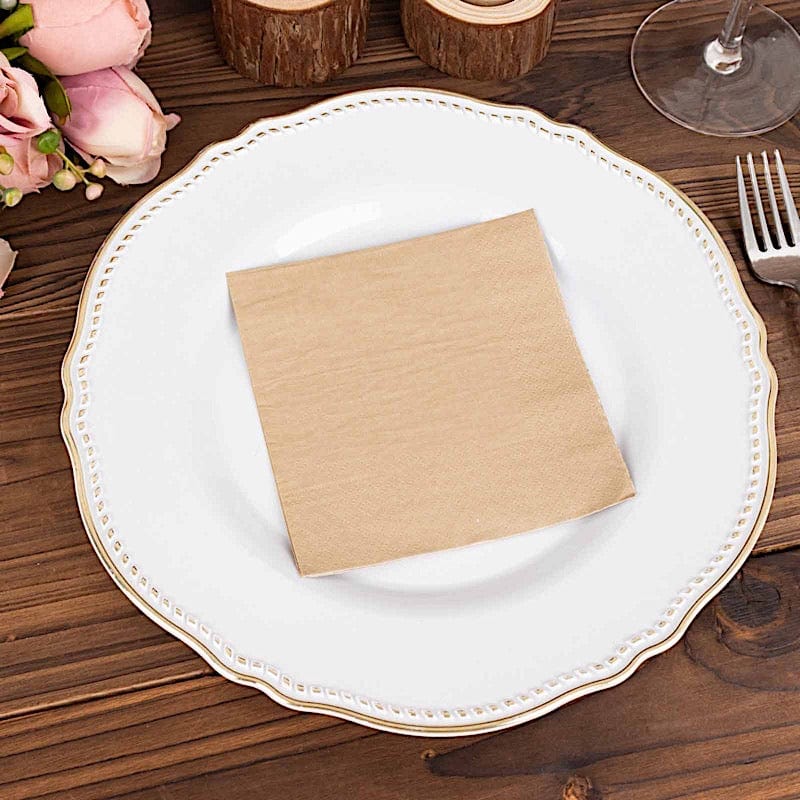 50 Soft 2 Ply Disposable Dinner Cocktail Paper Napkins