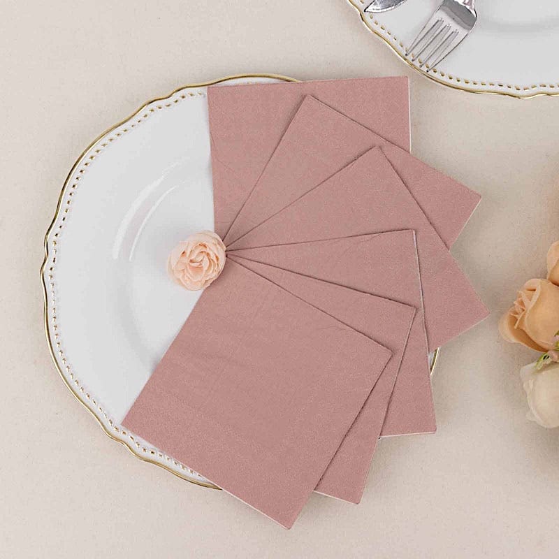 50 Soft 2 Ply Disposable Dinner Cocktail Paper Napkins