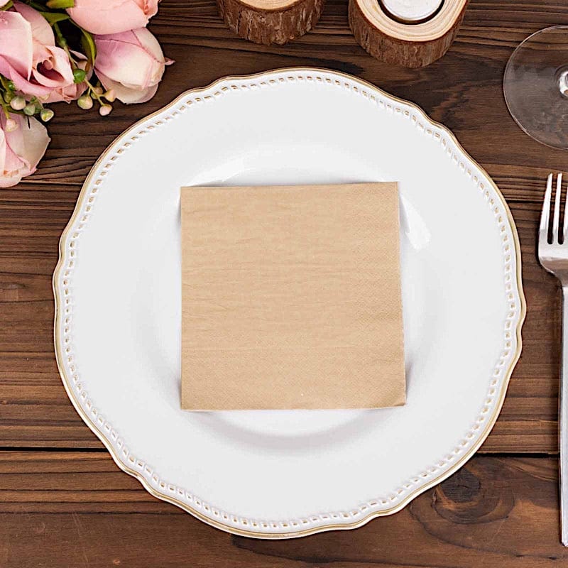 50 Soft 2 Ply Disposable Dinner Cocktail Paper Napkins