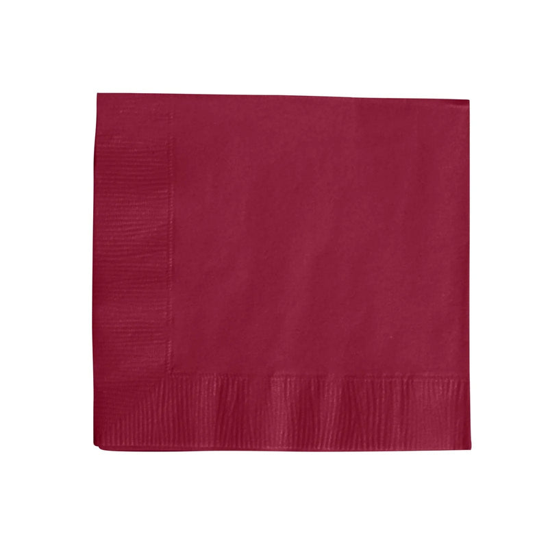50 Soft 2 Ply Disposable Dinner Cocktail Paper Napkins NAP_BEV1_BURG