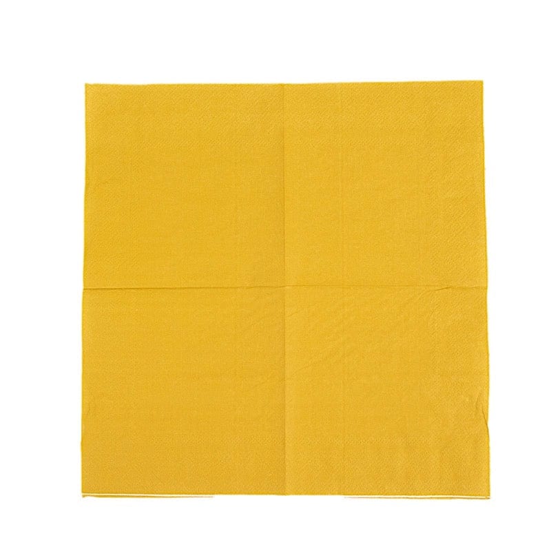 50 Soft 2 Ply Disposable Dinner Cocktail Paper Napkins NAP_BEV1_GOLD