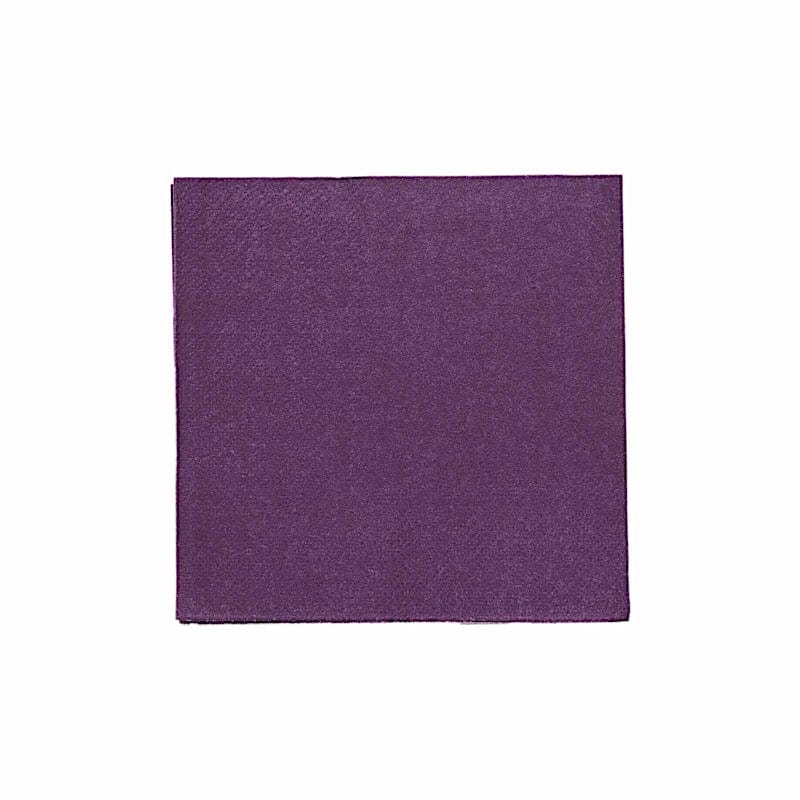 50 Soft 2 Ply Disposable Dinner Cocktail Paper Napkins NAP_BEV1_PURP