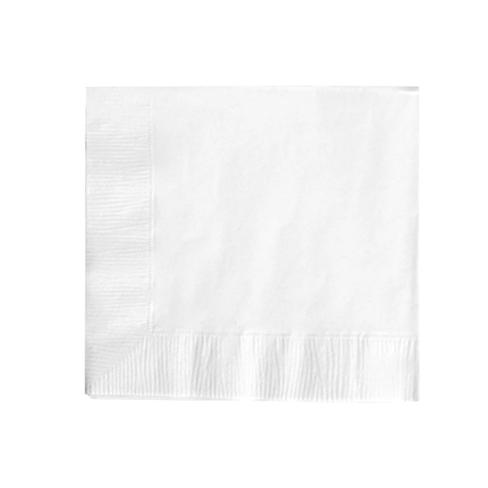 50 Soft 2 Ply Disposable Dinner Cocktail Paper Napkins NAP_BEV1_WHT