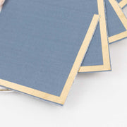 50 Soft 2 Ply Disposable Dinner Cocktail Paper Napkins with Gold Foil Edge