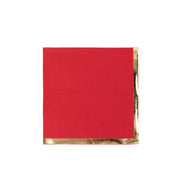 50 Soft 2 Ply Disposable Dinner Cocktail Paper Napkins with Gold Foil Edge NAP_BEV1_RDGD