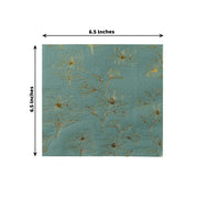 50 Square Soft 2 Ply Dinner Paper Napkins with Flowers Print