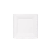 50 Square White Bagasse Sustainable Salad Dinner Plates - Disposable Tableware