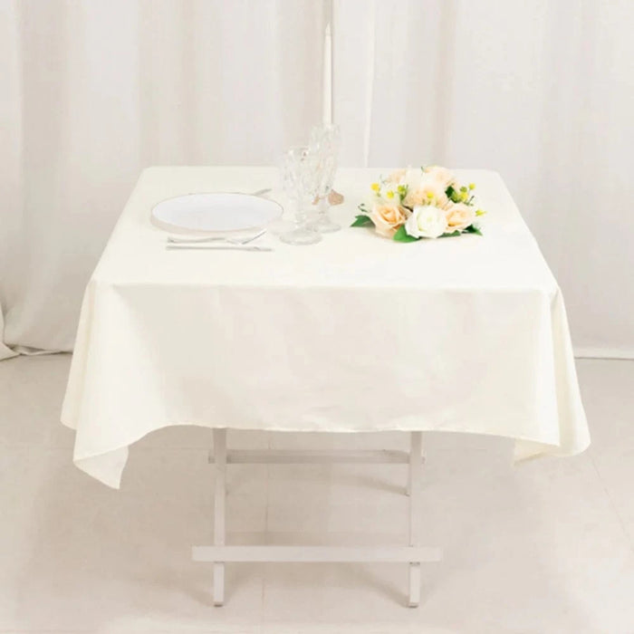 54" Cotton Blend Square Tablecloth for Weddings and Events