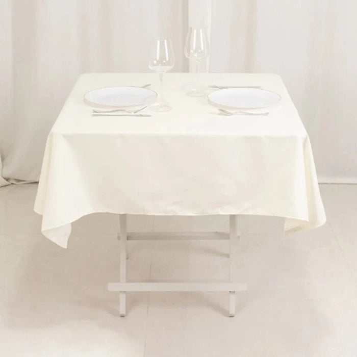 54" Cotton Blend Square Tablecloth for Weddings and Events