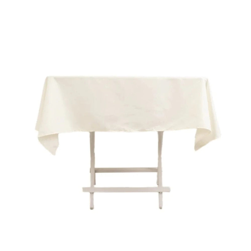 54" Cotton Blend Square Tablecloth for Weddings and Events TAB_COT01_5454_IVR
