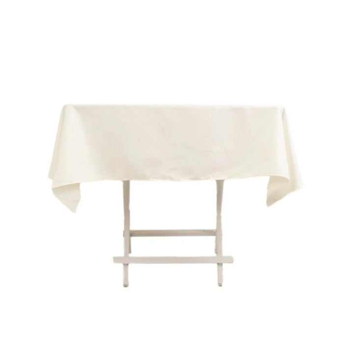 54" Cotton Blend Square Tablecloth for Weddings and Events TAB_COT01_5454_IVR