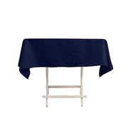 54" Cotton Blend Square Tablecloth for Weddings and Events TAB_COT01_5454_NAVY