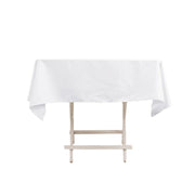 54" Cotton Blend Square Tablecloth for Weddings and Events TAB_COT01_5454_WHT
