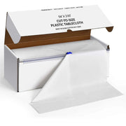 54" x 300 ft Disposable Plastic Table Cover Roll Cuts Up Box