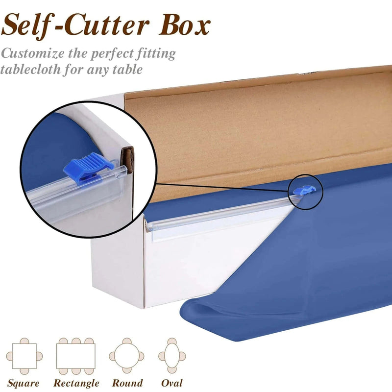 54" x 300 ft Disposable Plastic Table Cover Roll Cuts Up Box
