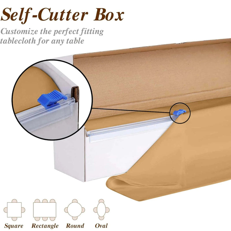 54" x 300 ft Disposable Plastic Table Cover Roll Cuts Up Box