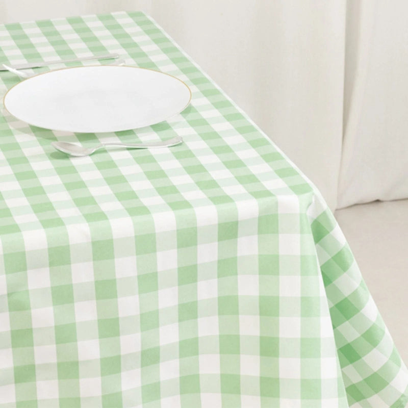 54" x 54" Checkered Gingham Polyester Tablecloth
