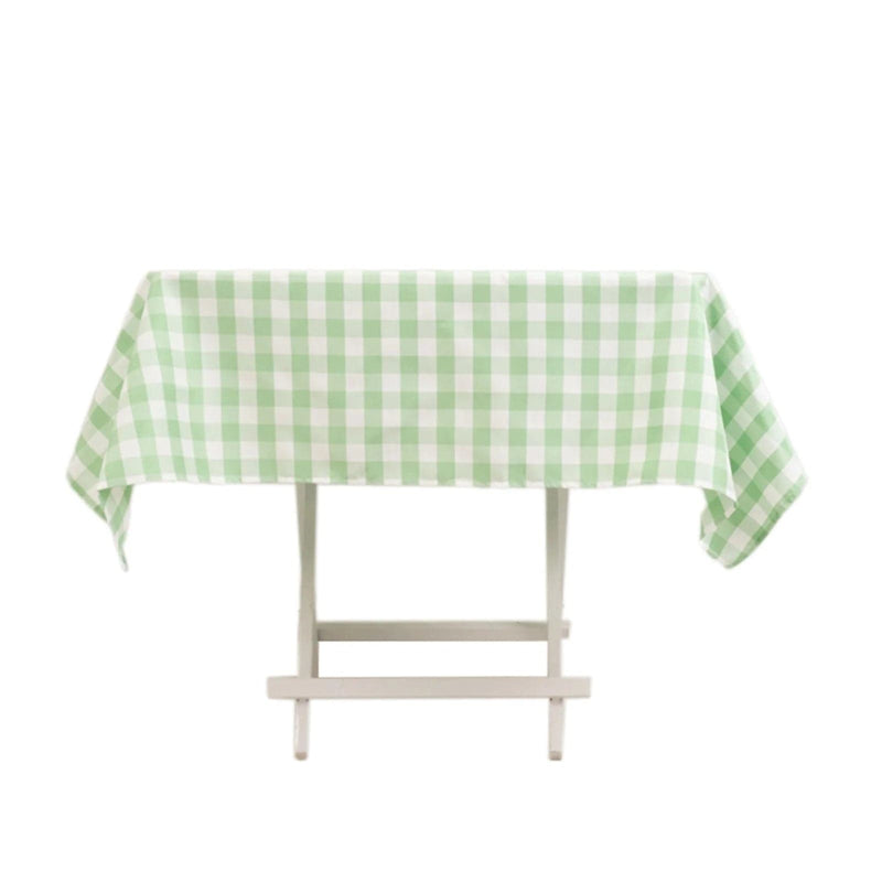 54" x 54" Checkered Gingham Polyester Tablecloth