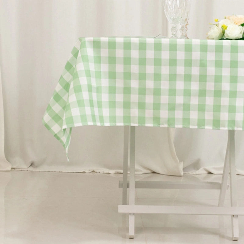 54" x 54" Checkered Gingham Polyester Tablecloth