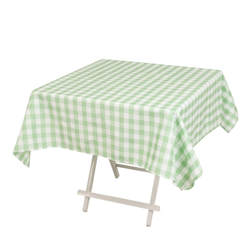 54" x 54" Checkered Gingham Polyester Tablecloth TAB_CHK5454_SAGE