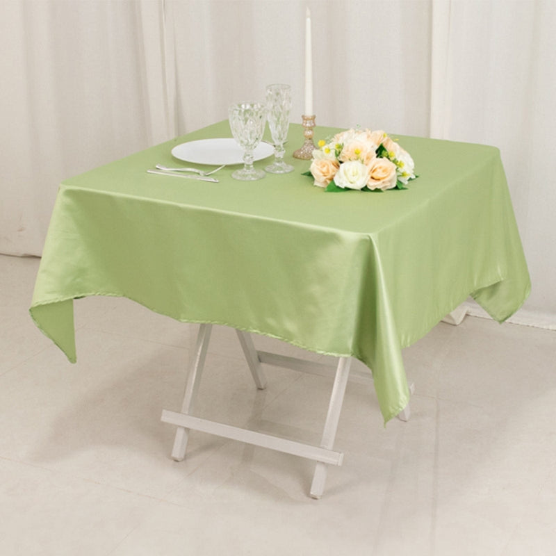 54" x 54" Lamour Satin Square Tablecloth Wedding Party Table Linens