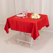 54" x 54" Lamour Satin Square Tablecloth Wedding Party Table Linens