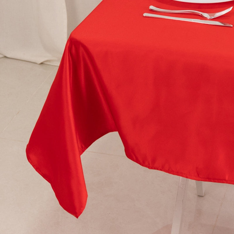 54" x 54" Lamour Satin Square Tablecloth Wedding Party Table Linens