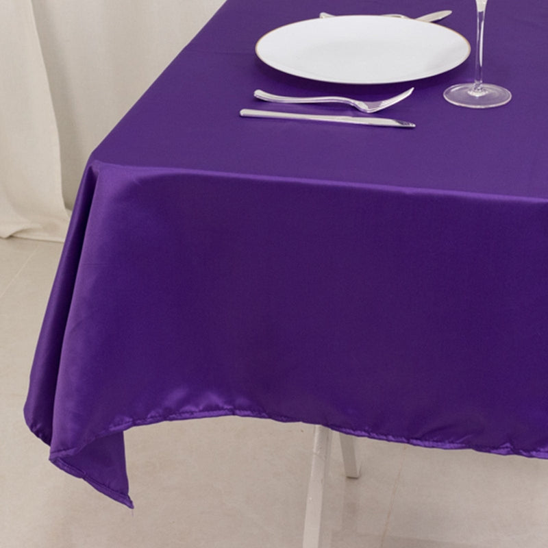 54" x 54" Lamour Satin Square Tablecloth Wedding Party Table Linens