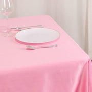 54" x 54" Lamour Satin Square Tablecloth Wedding Party Table Linens