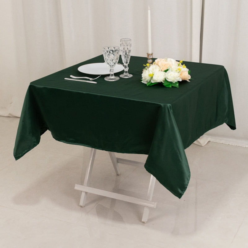 54" x 54" Lamour Satin Square Tablecloth Wedding Party Table Linens