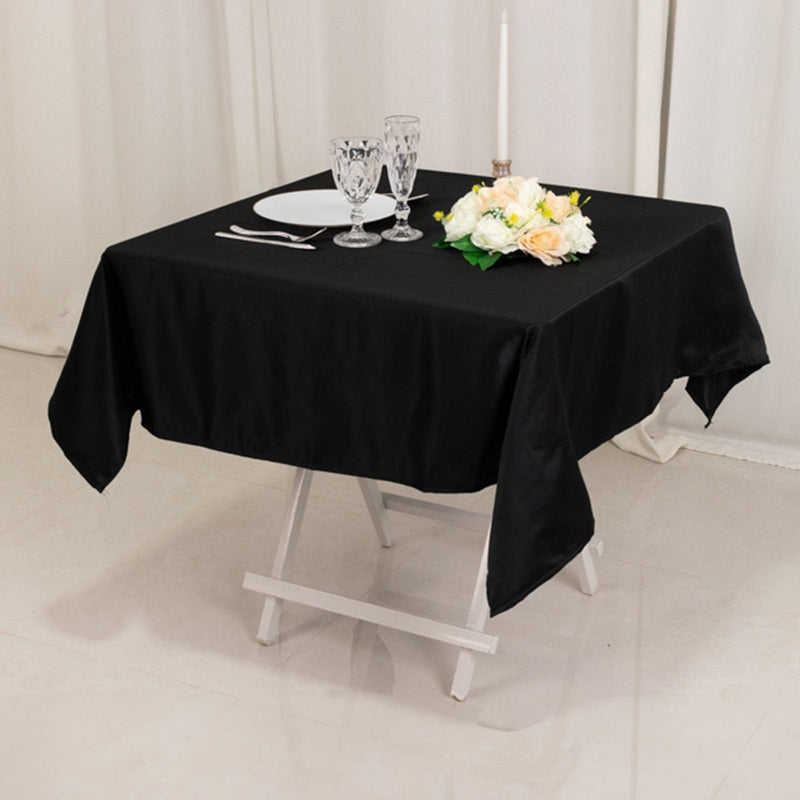 54" x 54" Lamour Satin Square Tablecloth Wedding Party Table Linens