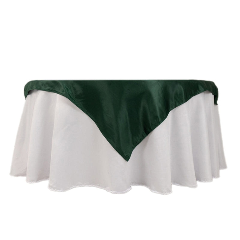 54" x 54" Lamour Satin Square Tablecloth Wedding Party Table Linens TAB_LAMR_5454_HUNT