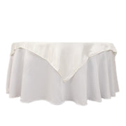 54" x 54" Lamour Satin Square Tablecloth Wedding Party Table Linens TAB_LAMR_5454_IVR