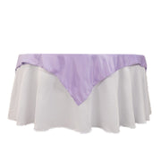54" x 54" Lamour Satin Square Tablecloth Wedding Party Table Linens TAB_LAMR_5454_LAV