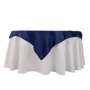 54" x 54" Lamour Satin Square Tablecloth Wedding Party Table Linens TAB_LAMR_5454_NAVY