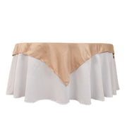 54" x 54" Lamour Satin Square Tablecloth Wedding Party Table Linens TAB_LAMR_5454_NUDE