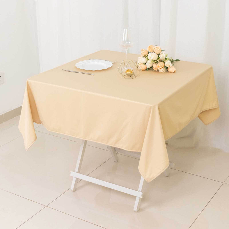 54" x 54" Scuba Polyester Square Tablecloth Wedding Table Linens