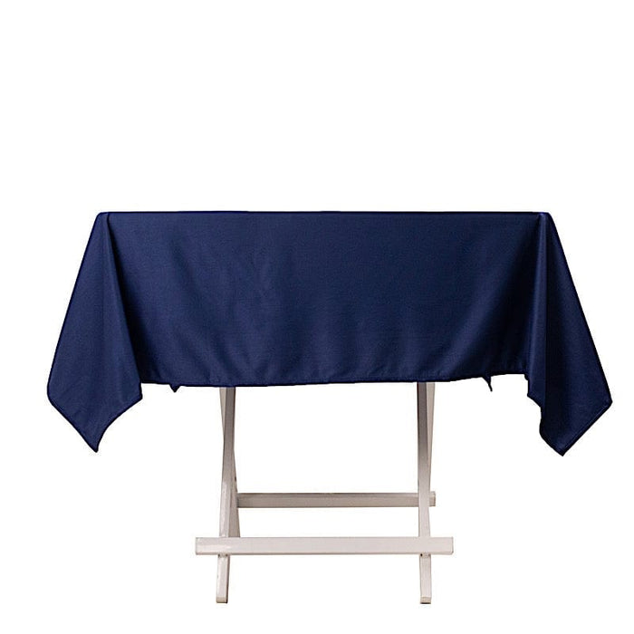 54" x 54" Scuba Polyester Square Tablecloth Wedding Table Linens TAB_SCUBA_5454_NAVY