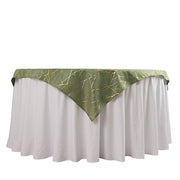 54"x54" Polyester Square Table Overlay with Metallic Geometric Pattern TAB_FOIL1_5454_DSG_G