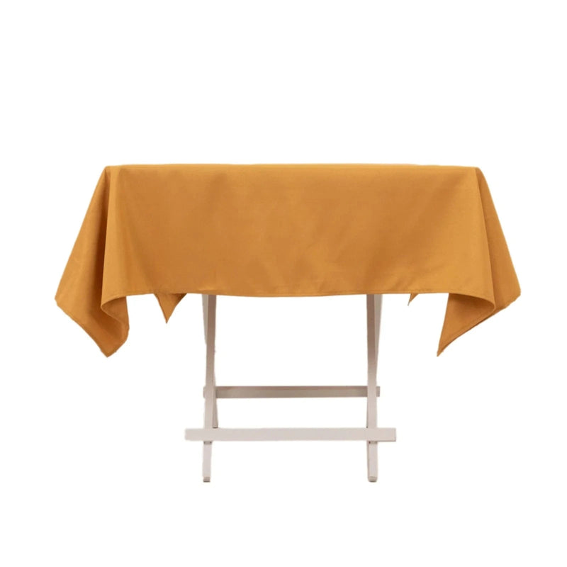 54"x54" Premium Square Polyester Tablecloth TAB_5454_GOLD_PRM