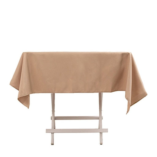 54"x54" Premium Square Polyester Tablecloth TAB_5454_NUDE_PRM