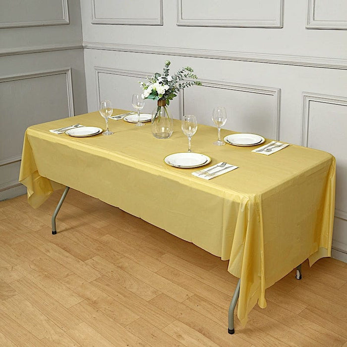 54x108" Disposable Plastic Table Cover Tablecloth