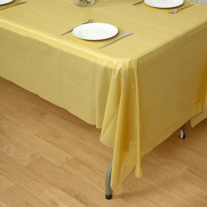 54x108" Disposable Plastic Table Cover Tablecloth