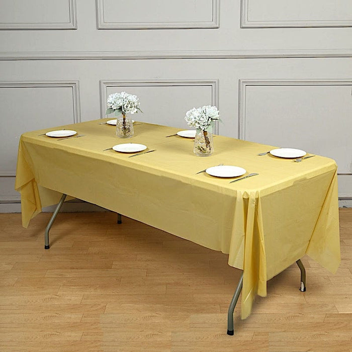 54x108" Disposable Plastic Table Cover Tablecloth