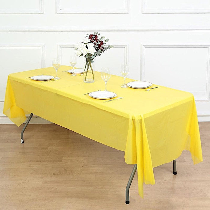 54x108" Disposable Plastic Table Cover Tablecloth