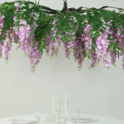 55" Silk Wisteria Vine Hanging Artificial Flower Chandelier