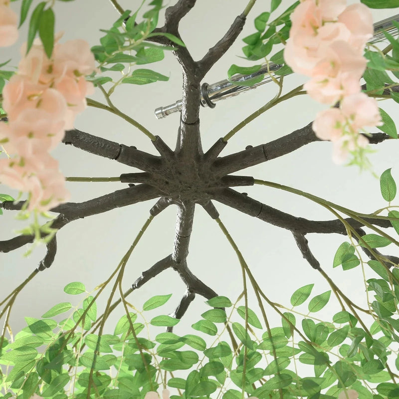 55" Silk Wisteria Vine Hanging Artificial Flower Chandelier