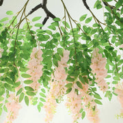 55" Silk Wisteria Vine Hanging Artificial Flower Chandelier
