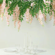 55" Silk Wisteria Vine Hanging Artificial Flower Chandelier